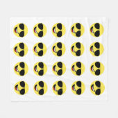 Schattige Happy Face & Aviator bril, Leuk Fleece Deken (Voorkant (Horizontaal))