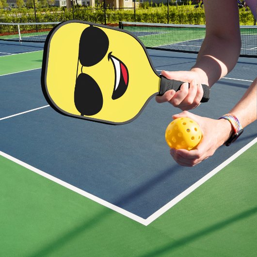 Schattige Happy Face & Aviator bril, Leuk Pickleball Paddle
