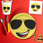 Schattige Happy Face & Aviator bril, Leuk Servet