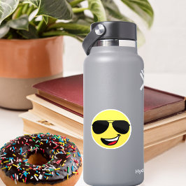 Schattige Happy Face & Aviator bril, Leuk Sticker