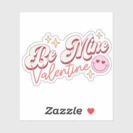 Schattige Happy Face Be Mine Valentijnsdag Vinyl Sticker