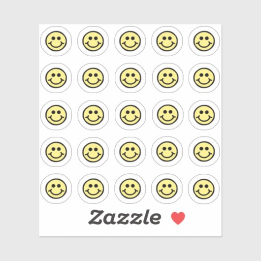 Schattige happy face pack mini set vel Die Cut Sticker (Vel)