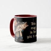 Schattige/Happy Fisherman w/a Big Fish Magic Coffe Mok (Voorkant links)