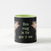 Schattige/Happy Fisherman w/a Big Fish Magic Coffe Mok (Midden)