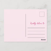 Schattige Happy Galentine’s Day Roze Hart en Bloem Briefkaart (Achterkant)