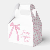 Schattige Happy Galentine's Day Pink Ribbons Bows Bedankdoosjes (Achterkant)