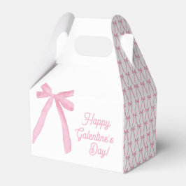 Schattige Happy Galentine's Day Pink Ribbons Bows Bedankdoosjes