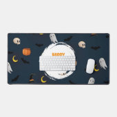 Schattige Happy Halloween Donkerblauw Bureaumat (Keyboard & Muis)