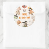 Schattige Happy Halloween Kinder Kostuum Party Ronde Sticker (Tas)