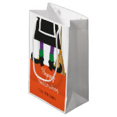 Schattige Happy Halloween Witch Legs Gepersonalise Klein Cadeauzakje (Voorkant Gekanteld)
