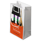 Schattige Happy Halloween Witch Legs Gepersonalise Klein Cadeauzakje (Achterkant Gekanteld)