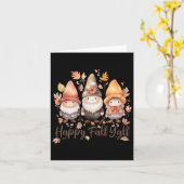 Schattige Happy Herfst Y'all Gnomen Vrouwen Hallow Kaart (Gele Bloem)