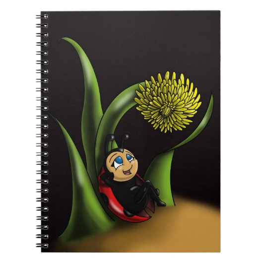 Schattige Happy Ladybug Notitieboek (Voorkant)