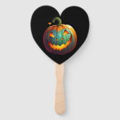 Schattige Happy Little Pumpkin Handwaaier (Achterkant)