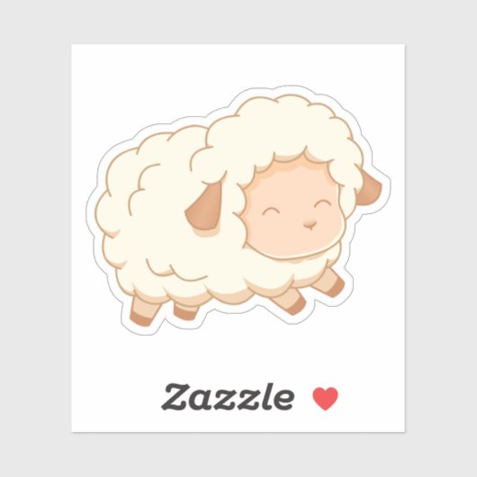 Schattige Happy Little Sheep Sticker (Vel)