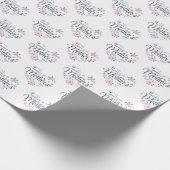 Schattige Happy Moederdag bloemenhart betegeld Cadeaupapier (Hoek)