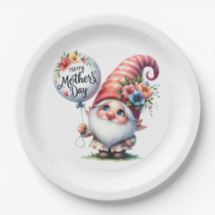 Schattige Happy Moederdag gnome Papieren Bordje