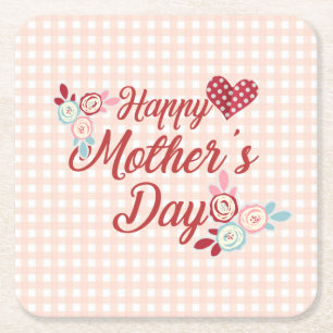 Schattige Happy Moederdag   ONDERZETTER