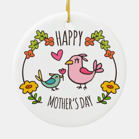 Schattige Happy Moederdag | ORNAMENT (Achterkant)