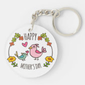 Schattige Happy Moederdag Sleutelhanger (Achterkant)