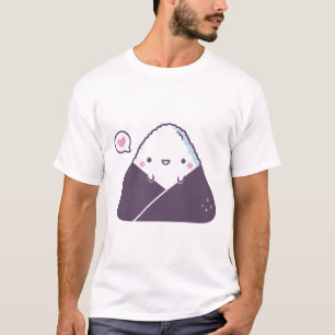 Schattige Happy Onigiri Japans Rijstbal T-shirt