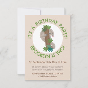 Schattige Happy Pangolin Anteater Gepersonaliseerd Kaart