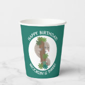 Schattige Happy Pangolin Anteater Gepersonaliseerd Papieren Bekers (Achterkant)