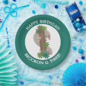 Schattige Happy Pangolin Anteater Gepersonaliseerd Papieren Bordje (Feest)