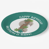 Schattige Happy Pangolin Anteater Gepersonaliseerd Papieren Bordje (Gekanteld)