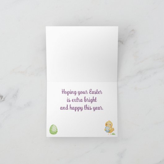 Schattige Happy Pasen Bedankkaart (Binnen)