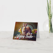 Schattige Happy Pasen Konijn Feestdagen Kaart (Voorkant)