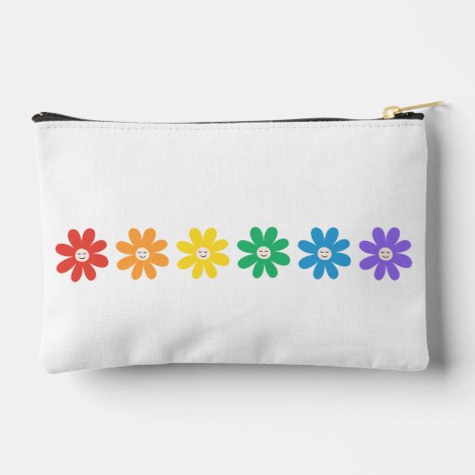 Schattige Happy Rainbow Flowers Etui (Achterkant)