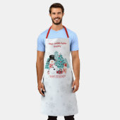 Schattige Happy Snowman Christmas Granny Baking Schort (Gedragen)