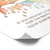 Schattige Happy Sunshine Luier Raffle Baby shower  Poster (Hoek)