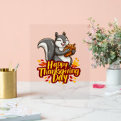 Schattige Happy Thanksgiving Squirrel Classic T-sh Acryl Bord (Huwelijk)