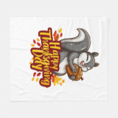 Schattige Happy Thanksgiving Squirrel Classic T-sh Fleece Deken (Voorkant (Horizontaal))