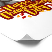 Schattige Happy Thanksgiving Squirrel Classic T-sh Poster (Hoek)