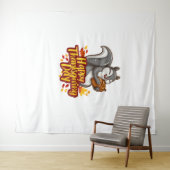 Schattige Happy Thanksgiving Squirrel Classic T-sh Wandkleed (In Situ (horizontaal))