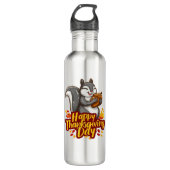 Schattige Happy Thanksgiving Squirrel Classic T-sh Waterfles (Voorkant)