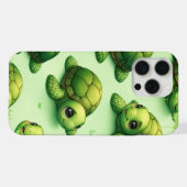 Schattige Happy Turtles-patroon iPhone Hoesje (Achterkant horizontaal)