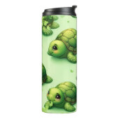 Schattige Happy Turtles-patroon Thermosbeker (Gedraaid links)