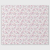 Schattige Happy Valentine's Day Cat Wrapping Papie Cadeaupapier (Vlak)