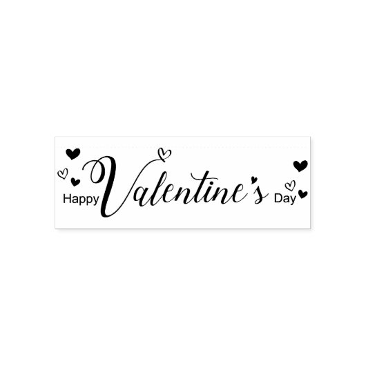 Schattige Happy Valentines Day Typography Script Zelfinktende Stempel (Design)