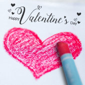 Schattige Happy Valentines Day Typography Script Zelfinktende Stempel
