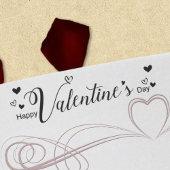 Schattige Happy Valentines Day Typography Script Zelfinktende Stempel
