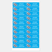 Schattige Happy zee otter blauw cartoon gepersonal Labels (Vel)