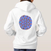 Schattige harig bloempatroon hoodie (Achterkant)