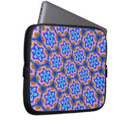 Schattige harig bloempatroon laptop sleeve