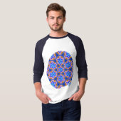 Schattige harig bloempatroon t-shirt (Voorkant volledig)