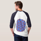 Schattige harig bloempatroon t-shirt (Achterkant volledig)